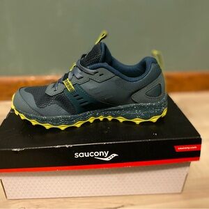 Saucony Kids Sneakers - Navy and Lime